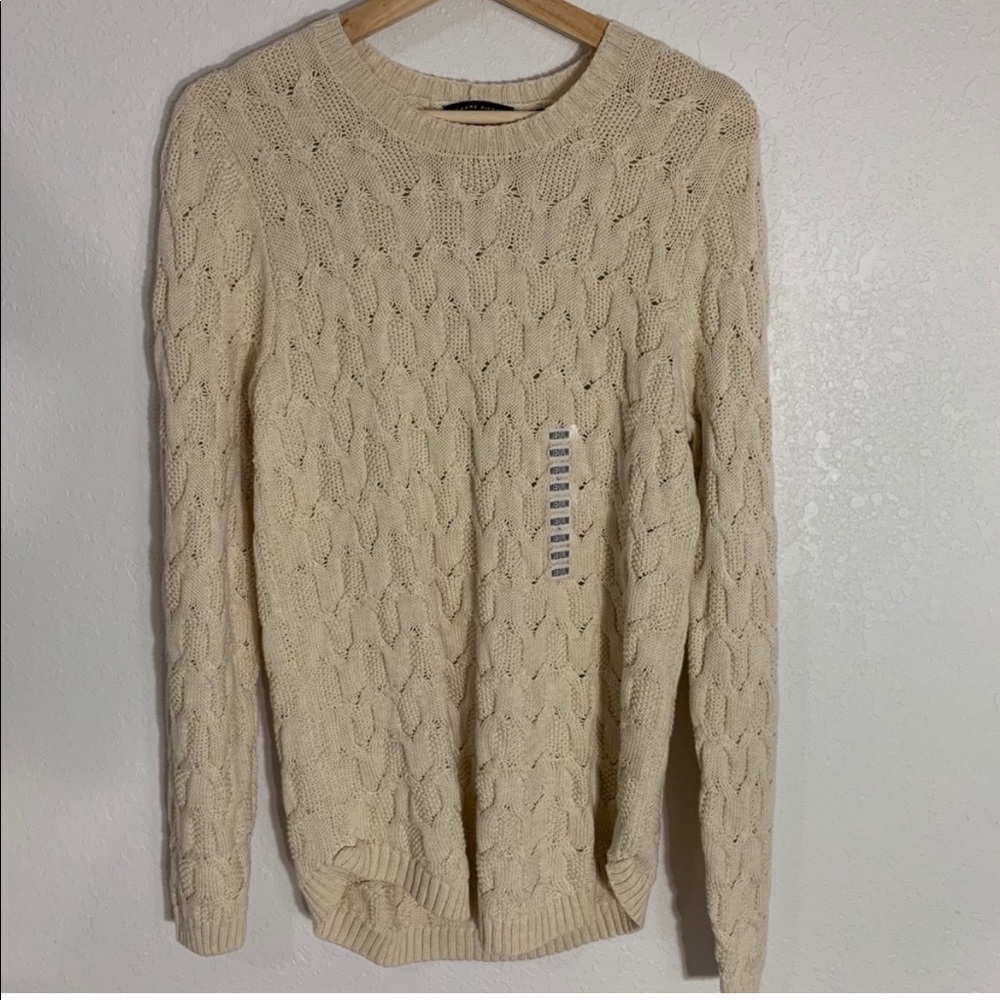 Women’s Cream Cable Knit Sweater